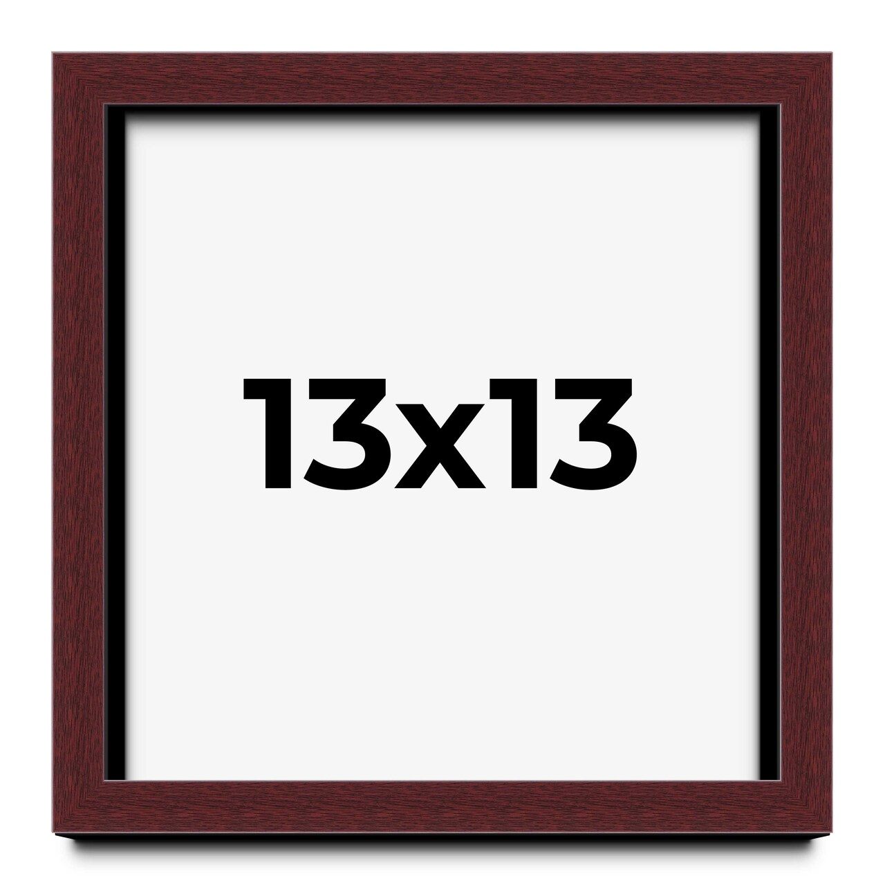 Square Shadow Box 1.5" Depth Brown Picture Frame - UV Acrylic, Backing, Hanging Hardware